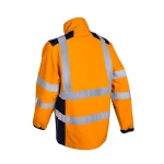 CG5KPA17_Jacheta impermeabila HI-Viz, de ploaie si vant, Kanpa, portocaliu HV-albastru, Softshell in 3 straturi, benzi reflectorizante, impermeabilitate 8000 mm, respirabilitate 3000 gm²24h_spate2
