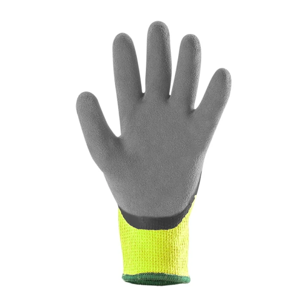 Manusi de protectie pentru iarna Hi-VIZ, EUROWINTER L20, galben-negru, imersie dubla in latex, impermeabile, flexibile, captusite, aderente in mediu umed/uscat