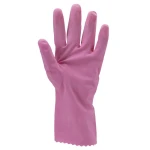 CGMO5020_Manusi de protectie din latex roz, EURODIP 5020, lungime 30 cm, grosime 0,4mm,captusite cu bumbac, certificat Food Contact_palma
