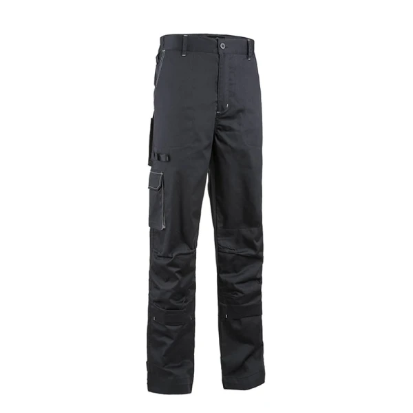 Pantaloni de lucru, Navy / Paddock II, albastru inchis - gri, 60% bumbac/40% poliester – 245g/m², buzunare multiple, rezistenti la uzura, genunchi preformati, Coverguard