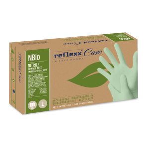 Manusi nitril nepudrate biodegradabile 0.07 Reflexx NBio