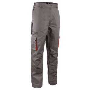 Pantaloni de lucru, Paddock II, gri/portocaliu, 60% bumbac/40% poliester - 245g/m², buzunare multiple, Coverguard
