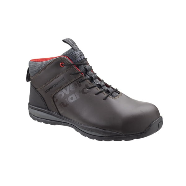 Bocanci de protectie S3, SRC, HRO, Garnet, maro, din piele, bombeu compozit, talpa din cauciuc nitrilic reziste la 300°C, Coverguard