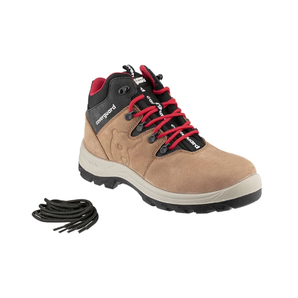 Bocanci ocupationali O2 FO SRC, TREK II, din piele nubuc maro, fara bombeu, talpa rezistenta la hidrocarburi, calcai bine definit, model trekking, Coverguard