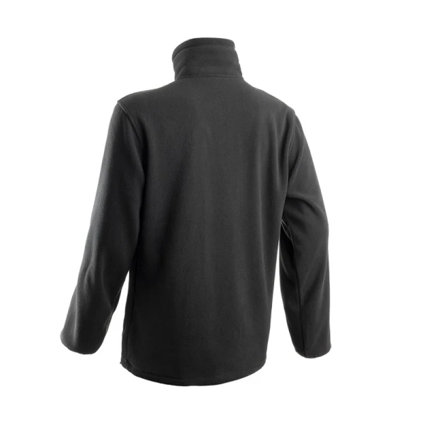 Pulover Polar, fleece, negru, cu fermoar si buzunare laterale, rezistenta termica si impotriva vantului