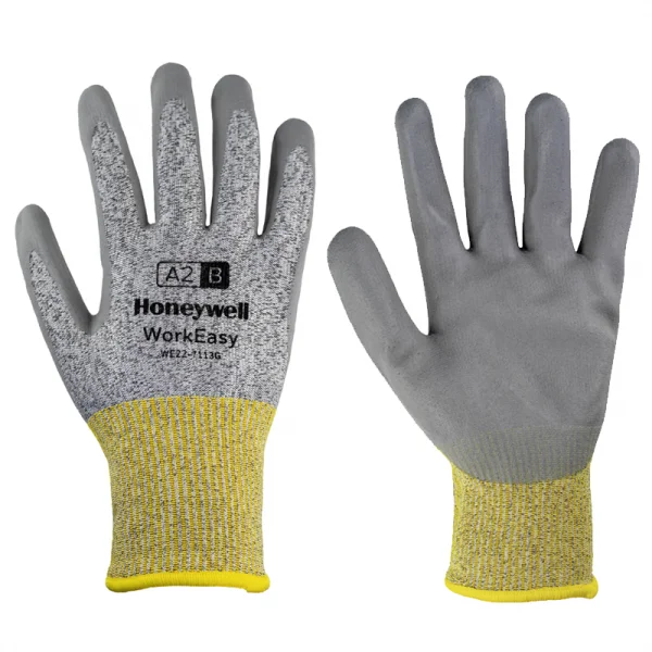 HNYWE22-7113 Manusi de protectie cu imersie poliuretan pe palma, WorkEasy 13 G HPPE/fibra de sticla, culoare gri