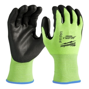 [DELISTAT] Manusi de lucru de inalta vizibilitate rezistente la taiere nivel 2/B Milwaukee, smartswipe - compatibile cu dispozitive touchscreen, 4932479921, Marimi S,M,L,XL,XXL, 1 pereche - L