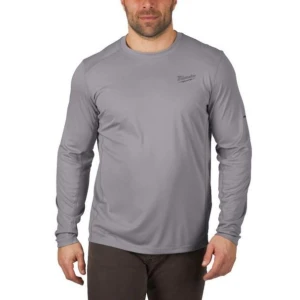 Bluza de corp subtire cu maneci lungi Workskin Milwaukee WWLSG-S, Marimi S,M,L,XL,XXL, gri
