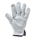 CG1DRI1240_Manusi de protectie din piele integrala de bivol, EUROSTRONG 1DRI124, gri, dosul palmei din piele spalt_palma