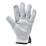 CG1DRI1240_Manusi de protectie din piele integrala de bivol, EUROSTRONG 1DRI124, gri, dosul palmei din piele spalt_palma