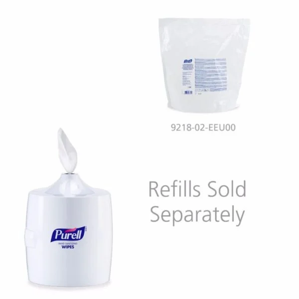 Dozator de perete PURELL pentru rezervele de șervețele dezinfectante 1200 bucăți pe pachet