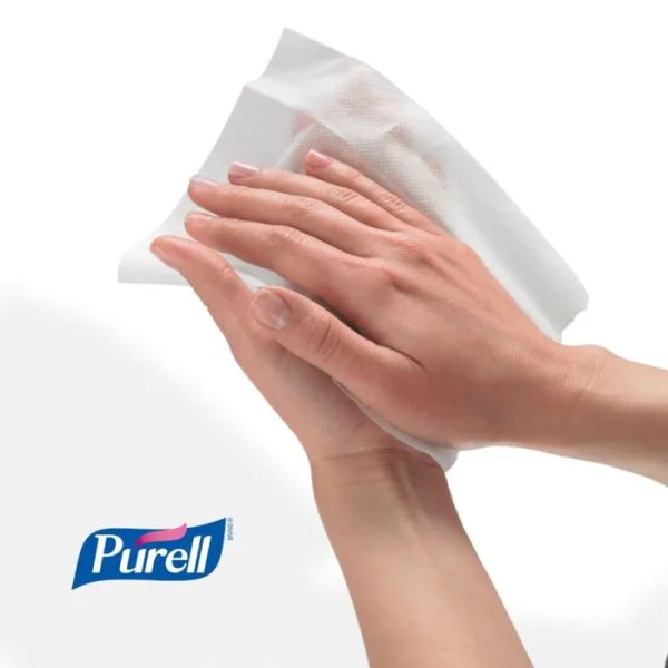 Dozator de perete PURELL pentru rezervele de șervețele dezinfectante 1200 bucăți pe pachet