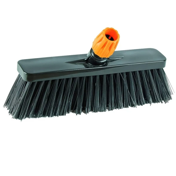 Matura pentru exterior 30 cm, Igeax Industrial 328, neagra, inclinata, prindere cu filet, peri duri, cu filet universal, fara maner