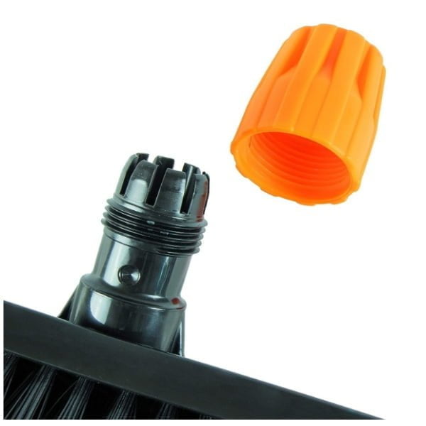 Matura pentru exterior 45 cm, Igeax Industrial 324, neagra, inclinata, prindere cu filet, peri duri, cu filet universal, fara maner