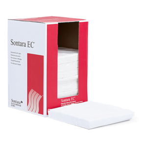 Lavete industriale Sontara EC White, dim. laveta 30.5 x 30.5 cm, 100 lavete / pachet, 10 pachete / cutie, albe, pentru stergeri fara scame si degresare suprafete, rezistente la solventi puternici, material netesut, cutie portabila D13683541