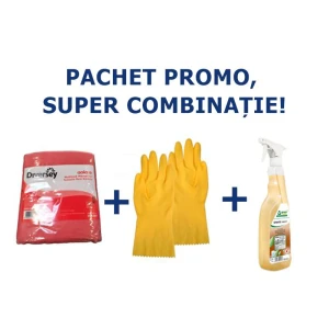 75 Lavete profesionale + Degresant ecologic bucătărie + Mănuși menaj rezistente