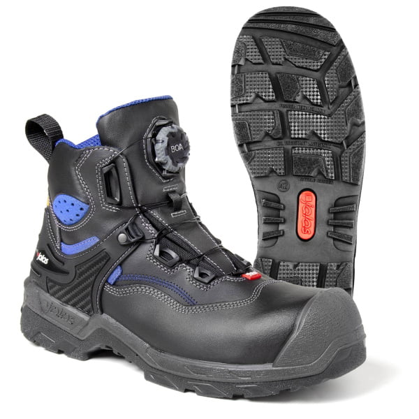 1278.jpg Bocanci până la gleznă din piele acoperită cu pu,  încălţăminte de protecţie bombeu compozit jalas heavy duty 1278, protecție s3,src,ci,hro,hi, mărimi 35 – 48, culoare negru,albastru