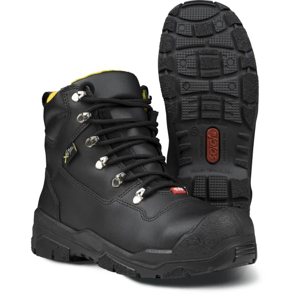 1938.jpg Bocanci până la gleznă din piele acoperită cu pu,  încălţăminte de protecţie bombeu aluminiu jalas gran premio 1938 gp meta, protecție s3,src,hro,m,ci,hi, mărimi 35 – 50, culoare negru,galben