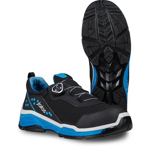 2028.jpg Pantofi din cpu supraturnat, microfibră, material textil,  încălţăminte de protecţie bombeu aluminiu jalas tio 2028, protecție s3,src, mărimi 35 – 48, culoare negru,albastru
