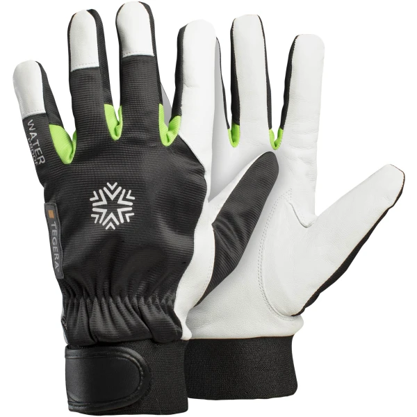 Manusi de protectie, Tegera 535, din piele si poliester, intarite pe degetul aratator, captusite, impermeabile, pentru manipulări ușoare si medii