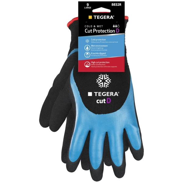8832R.jpg Mănuşi de izolare la frig pentru manipulări medii tegera 8832r , grad protectie cat. ii, marimi 7 – 12, culoare negru,albastru