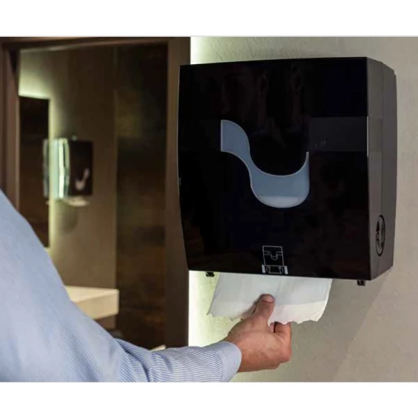 Dispenser autocut manual prosoape hartie Celtex MEGAMINI  Formatic 92660, negru, compatibil cu role CE40300