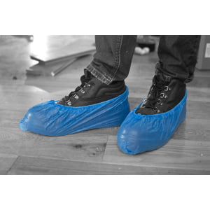 Botosei - acoperitori pantofi albastri, de unica folosinta, din PE,  41cm,100buc/pachet, 20pachete/bax