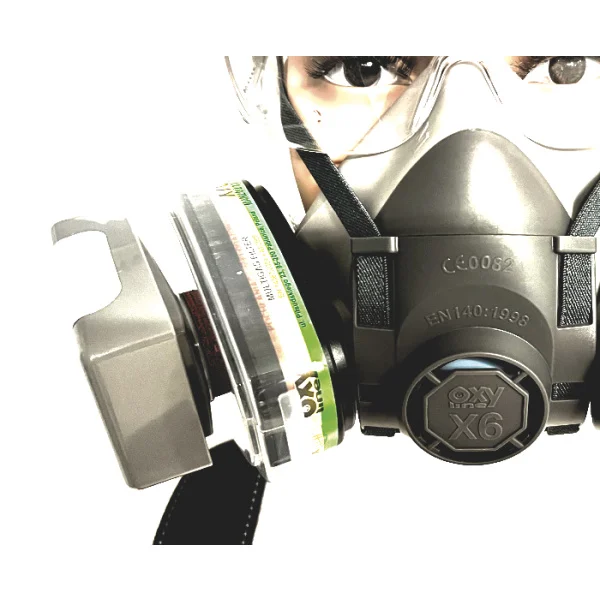 Semimasca  Oxyline X6 , cu prindere tip baioneta, din TPR(este necesar un set de filtre)