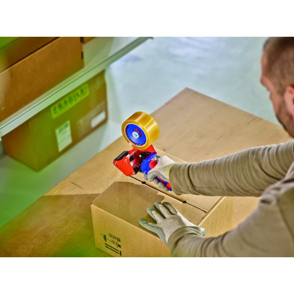 Banda  de ambalare tesa® BIO & Rezistent, transparenta,  latime 50 de mm, lungime 66 de metri, cu certificare  DIN-CERTCO și TÜV AUSTRIA