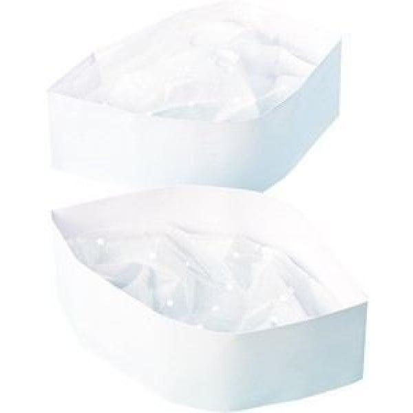 DELISTAT - Bonete din hartie,  Shield, de unica folosinta, albe, 100 bucati/cutie - Rosu