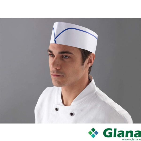 DELISTAT - Bonete din hartie,  Shield, de unica folosinta, albe, 100 bucati/cutie - Rosu