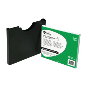 Dispenser SHIELD pentru cutie de manusi din PE/Polietilena , negru, metalic, cu prindere pe perete