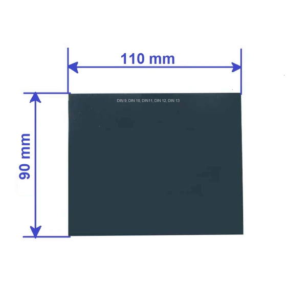 Sticla/Geam pentru masca de sudura 90 x 110 mm, negre, grad filtrare/intunecare DIN 9, DIN 10, DIN 11, DIN 12, DIN 13