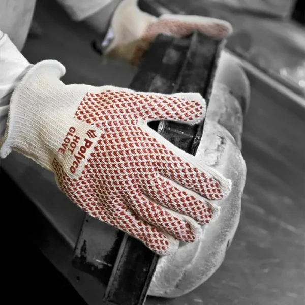 Manusi antitermice Hot Glove® scurte, 28 cm, din bumbac, protectie termica pana la  250ºC, pentru cuptor,  obiecte fierbinti din bucatarie, marime unica L