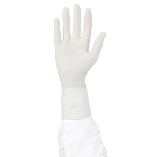 Manusi  camera alba (Cleanroom), ISO Clasa 5, din nitril, albe, nepudrate, Nitrex  CX300, lungime 30cm, 100 buc/cutie
