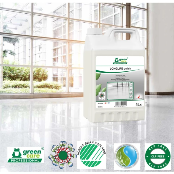 712514_Emulsie ecologica de protectie a pardoselilor, LONGLIFE Polish, tratament pentru pardoseli, 5L, anti-alunecare, antiderapant _1 Emulsie ecologica de protectie a pardoselilor, LONGLIFE Polish, tratament pentru pardoseli, 5L, anti-alunecare, antiderapant certificat conform DIN 18032-2, Ecolabel Austria, Nordic Swan, CLP free