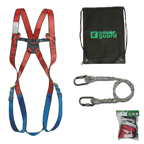 7mewp10-Kit pentru lucru la inaltime pe platforme mobile, contine ham, franghie ancorare, sac textil Kit pentru lucru la inaltime pe platforme mobile, contine ham, franghie ancorare 1.5m cu 2 carabine cu surub si sac textil