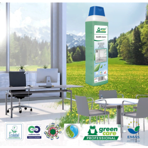Detergent ecologic, concentrat, GLASS cleaner, Green Care, pentru sticla si oglinzi, 1l, certificat Ecolabel, Cradle-to-Cradle_princ