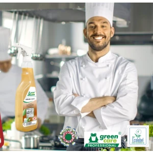 Detergent ecologic GREASE Classic, Green Care, degresant pentru suprafetele din bucatarie, frigidere, cuptoare, aparate de feliat si taiat, 750ml, certificat Ecolabel