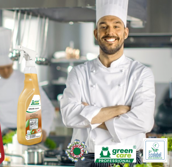 TANA713080-Detergent ecologic GREASE Classic, Green Care, degresant pentru suprafetele din bucatarie, 750ml, certificat Ecolabel_chef