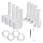 CM80100-Suport alb, din plastic pentru sampon, gel de dus sau sapun 450ml, economic, ecologic_SET