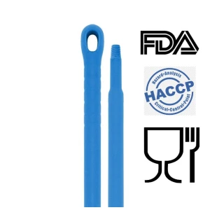 Coada / Maner 150 cm, albastra, pentru matura, perii si racleta IGEAX, din plastic si fibra de sticla, rezistenta la 100 °C, autoclavare 121 °C, pentru industria alimentara, certificata HACCP, FDA