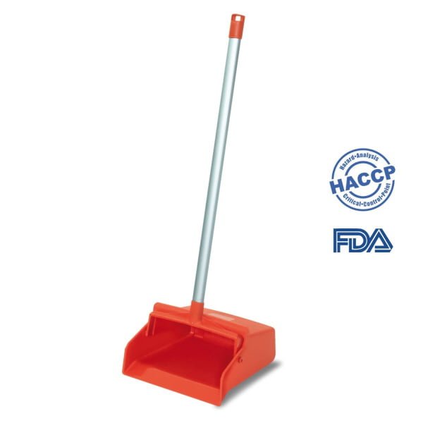 Faras cu maner lung, tip lobby pan,IGEAX 1055, rosu,  275 x 310 x 950, rezistenta la 121 °C, pentru industria alimentara, certificata HACCP, FDA