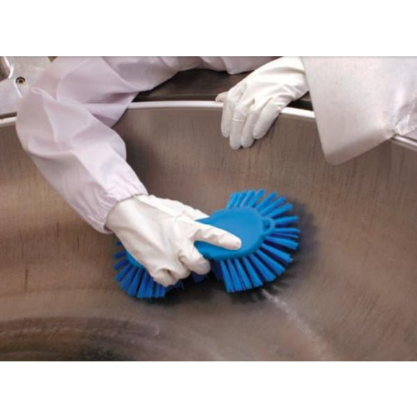 Perie radiala de mana, IGEAX 1019M, duritate medie, verde, rezistenta la 121°C, autoclavare, pentru cuve, butoaie si rezervoare rotunde, pentru industria alimentara, certificata HACCP, FDA