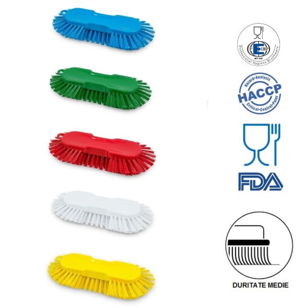 Perie radiala de mana, IGEAX 1019M, duritate medie, verde, rezistenta la 121°C, autoclavare, pentru cuve, butoaie si rezervoare rotunde, pentru industria alimentara, certificata HACCP, FDA