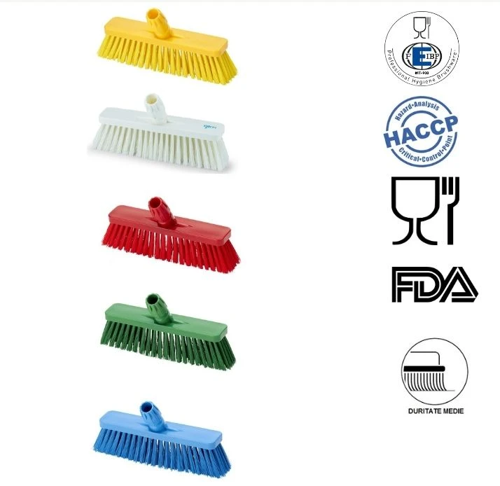 Matura inclinata, duritate medie, alba, 30 cm, cu peri medii IGEAX 1038, termorezistenta, autoclavare la 121 °C, pentru industria alimentara, certificata HACCP, FDA