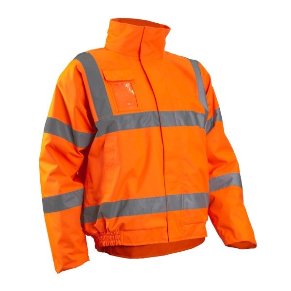 Geaca de iarna impermeabila, Soukou Fluo, Portocaliu, Hi-Viz, benzi reflectorizante, captusita, buzunare multiple, Coverguard