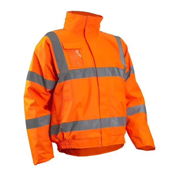 Geaca de iarna impermeabila, Soukou Fluo, Portocaliu, Hi-Viz, benzi reflectorizante, captusita, buzunare multiple, Coverguard