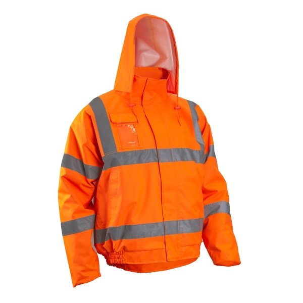 Geaca de iarna impermeabila, Soukou Fluo, Portocaliu, Hi-Viz, benzi reflectorizante, captusita, buzunare multiple, Coverguard
