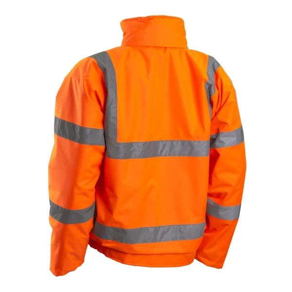 Geaca de iarna impermeabila, Soukou Fluo, Portocaliu, Hi-Viz, benzi reflectorizante, captusita, buzunare multiple, Coverguard